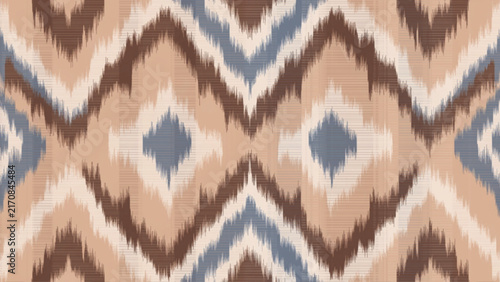 Seamless Ikat tribal pattern Ethnic Chevron Pattern Vector background 
