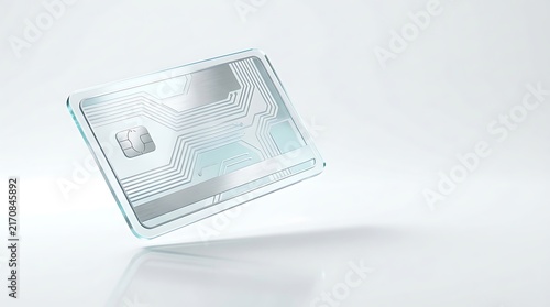 Frosted glass cube with abstract icy texture for modern design and winter themes