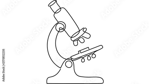 Microscope illustration on white background.