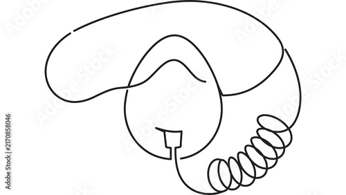 Minimalist line art drawing of a pig white background.