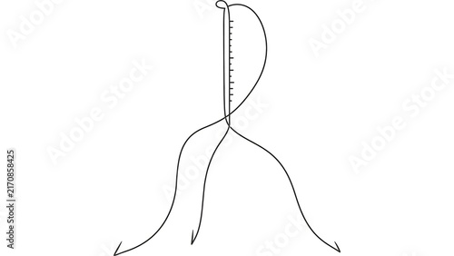 Minimalist line art drawing white background.