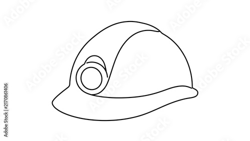 Miners hard hat illustration on white background.