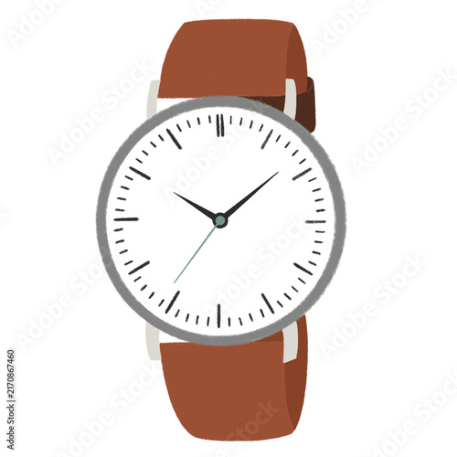 Classic Analog Wristwatch Illustration
