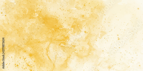 Smooth gold and yellow watercolor background. Artistic watercolor wash with paint texture. Refined abstract design for banner, presentation and wallpaper.