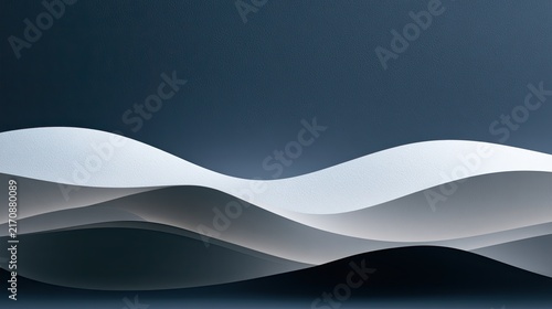Abstract flowing lines create a serene, layered landscape of soft gradients