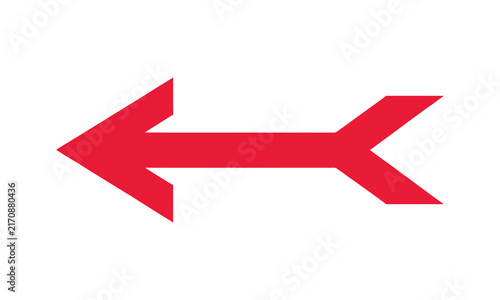 фотографія Red double arrow icon showing left and right directions
