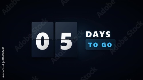Animated Flip Clock Countdown 10 Days To Go Event Overlay