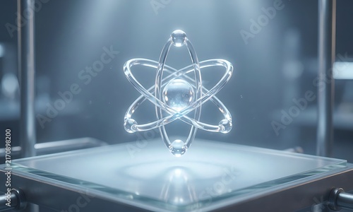 atom on black background