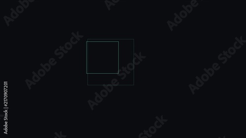 Minimalist abstract geometric motion with floating squares on dark animation 4k background, motion squares