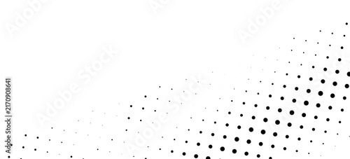 Dotted halftone gradient texture. Fading polka dot background. Repeated dots gradation pattern background. Black vanishing comic pop art overlay backdrop. Halftone raster effect wallpaper. Vector