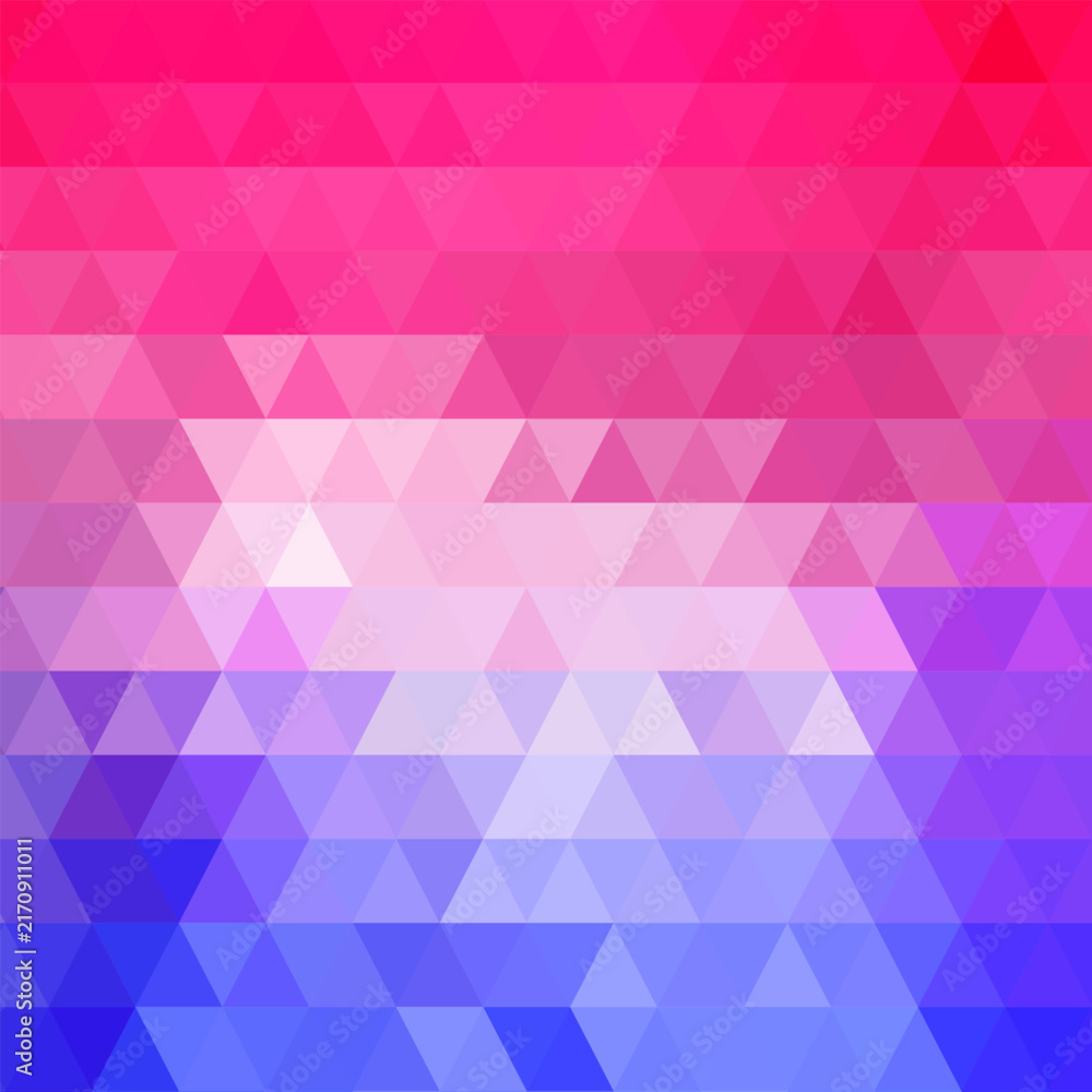 Obraz premium Stylish abstract bright pink, purple, and blue triangular mosaic pattern for a modern background. EPS 10