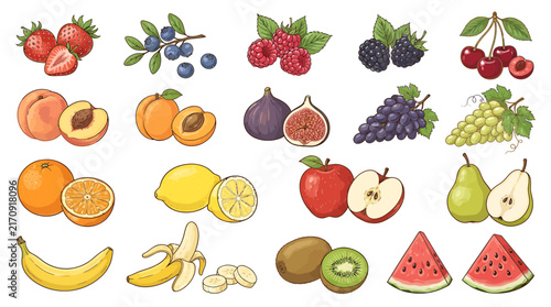 Breakfast food vector illustration with bread pastries eggs and fresh ingredients
