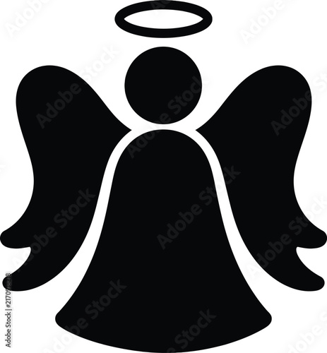 silhouette of a angel