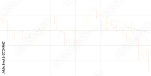 Professional financial candlestick chart showing market volatility and price trends isolated on transparent background for stock market analysis, investment reporting, and data visualization presentat