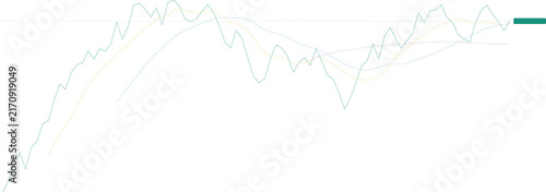 Detailed stock market line graph showing fluctuating price trends and technical analysis indicators isolated on transparent background for financial reporting, investment strategy, and economic data.