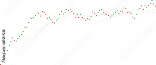 Detailed financial market graph showing volatile data points with trend lines, isolated on transparent background for economic research, stock market analysis, and professional business presentations.