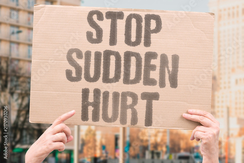Картината върху платно "Stop sudden hurt" Abrupt cessation triggers withdrawal headache and fatigue