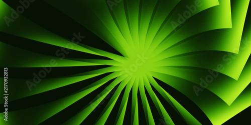 Original digital artwork featuring an intense neon green radiating vortex on a dark textured background.