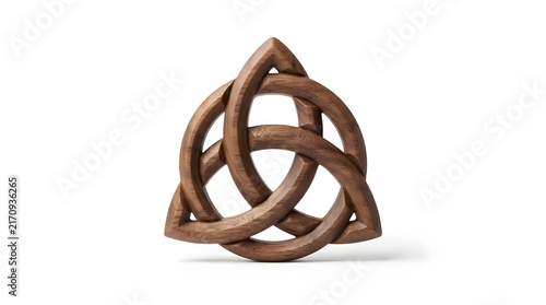 Decorative wooden knot sculpture for home decor and interior design