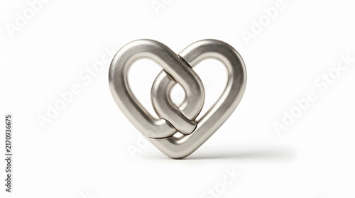 Silver Heart-shaped Knot Jewelry Symbolizing Love and Connection