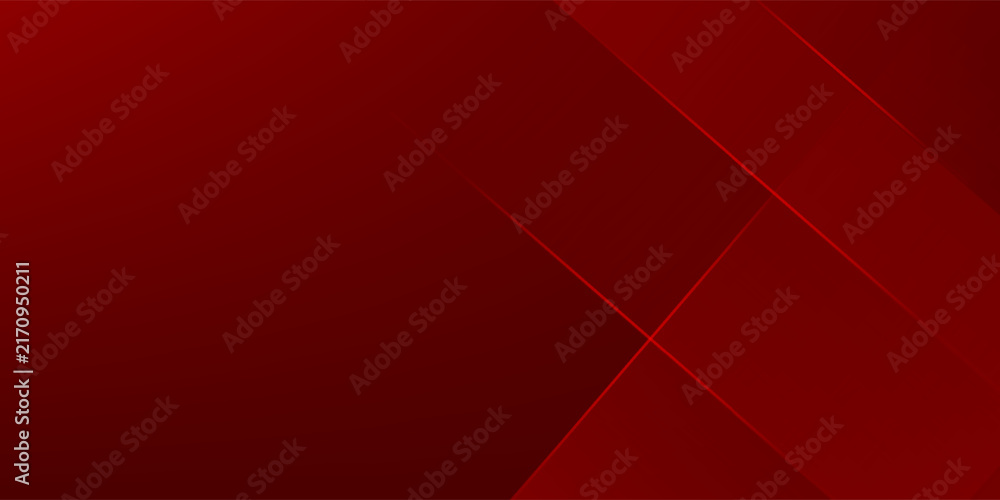 Obraz premium Abstract simple dark red gradient illustration background with 3d look overlap square with shadow and line pattern. Cool design and luxury. Eps10 vector
