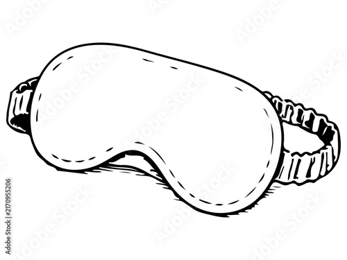 Hand Drawn Soft Sleeping Eye Mask Illustration