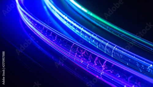 glowing optical fiber cables