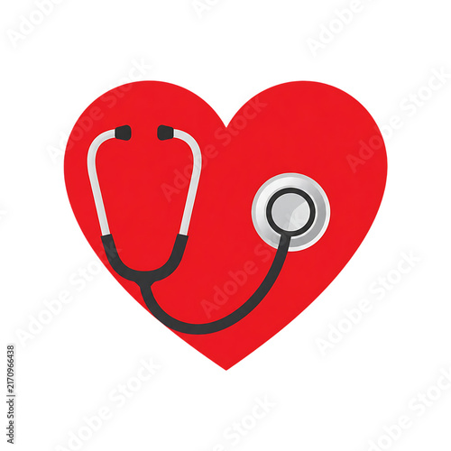 Heart Health Stethoscope Symbol