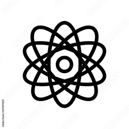 Atomic Orbit Science Physics Line Icon