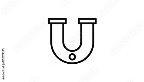 Industrial plumbing metal pipe joint or trap line art icon represents home plumbing repair and pipe systems repair.