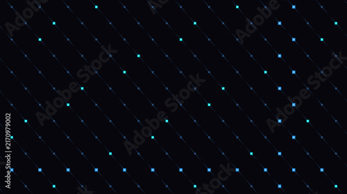 Abstract Geometric Seamless Blue Diamond Grid Pattern Vector Illustration on Dark Background