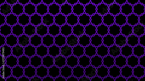 Abstract Neon Purple Honeycomb Grid Futuristic Background