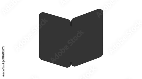 Open book icon, simple flat design, isolated on white background