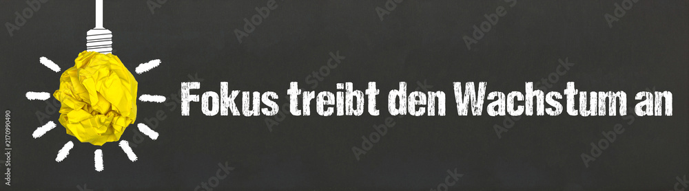 Naklejka premium Fokus treibt den Wachstum an 