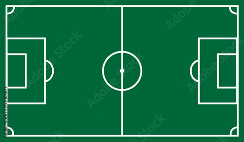 Soccer field line style. Football pitch. Black outline court and stadium on white background. Football match, league scheme. Vector