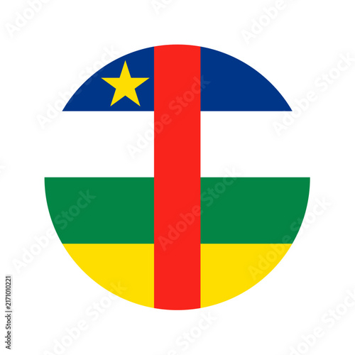 Obraz na płótnie Central African Republic Flag Circle Icon