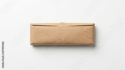 Brown paper craft gift box mockup