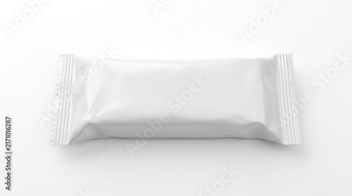 Blank white snack bar food wrapper mockup