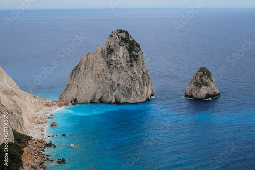 Myzithres Viewpoint in Zakynthos from above while sunset