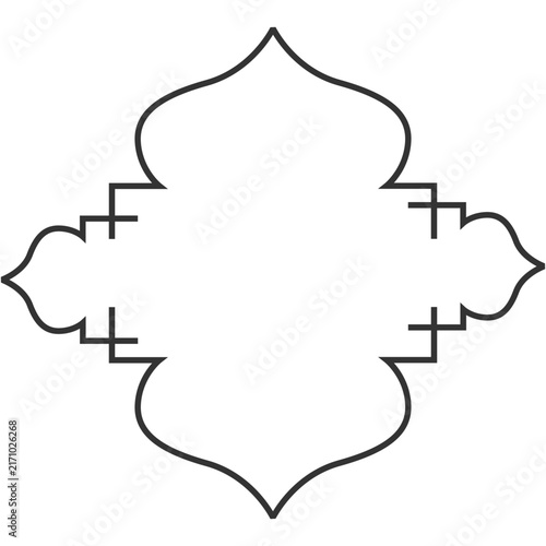 Islamic Arch Frame Border Graphic