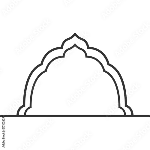 Islamic Arch Frame Border Graphic