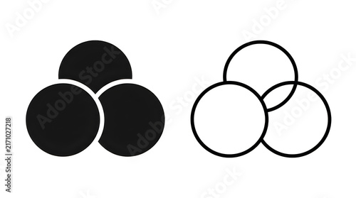Tapety artystyczne Three intersecting circles vector illustration