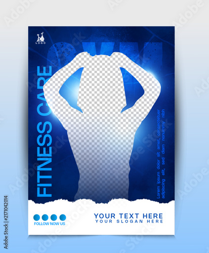 Care Gym Flyer Template Vector Illustration Banner Postcard Design