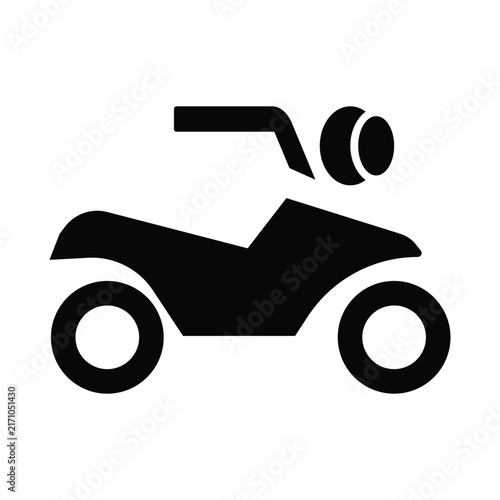 Modern scooter motorcycle icon side view symbol for transportation and delivery concept