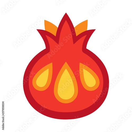 Stylized Pomegranate Icon