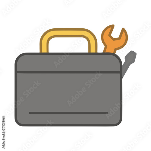 Toolbox with wrench and screwdriver