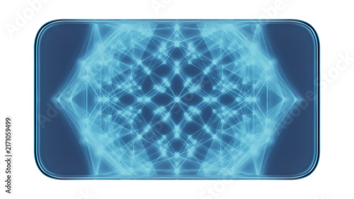 Cuadro en lienzo Glass Frame with Crystal Lattice Physics Illustration
