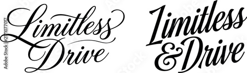 Foto Elegant limitless drive and motivation vintage text