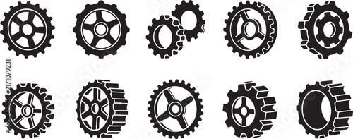 Bild auf Leinwand Gears Cogs and Wheels Collection