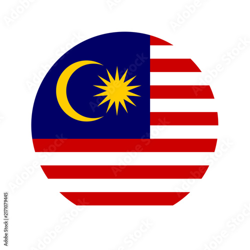 Obraz na płótnie Malaysia Flag Circle Icon